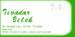 tivadar bilek business card